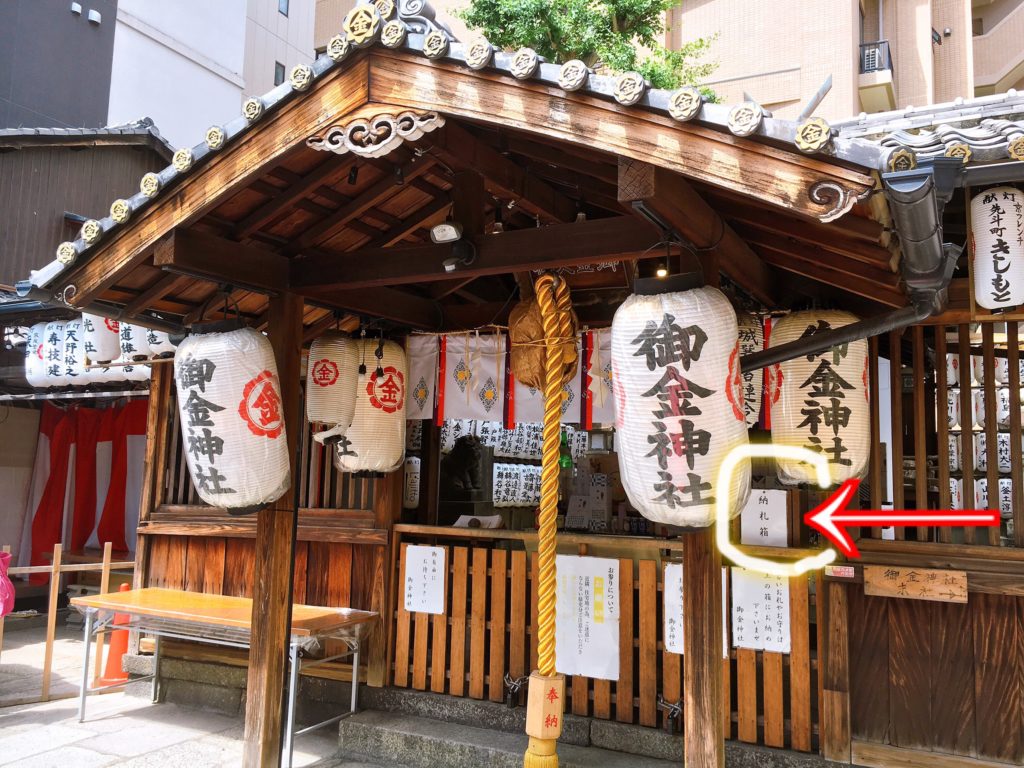 御金神社　納札箱